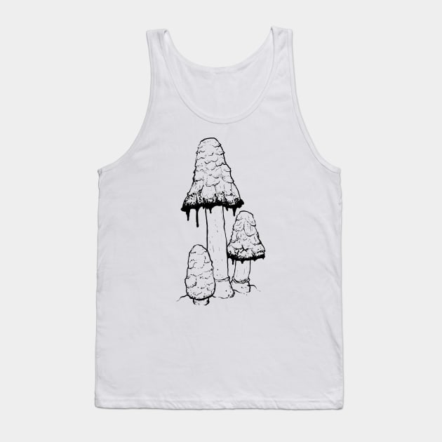 Ink Cap Mushrooms Tank Top by mycologist